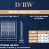 Kratka wentylacyjna D 250 RW biała z siatką PCV DOSPEL