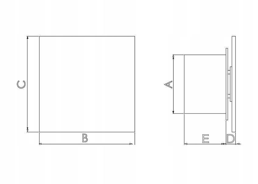 WENTYLATOR DOMOWY VERONI GLASS Ø100 WCH - Akryl - obrazek 6