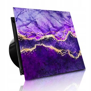 WENTYLATOR DOMOWY VERONI GLASS Ø100 S - Purple Gold Stone