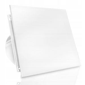 WENTYLATOR DOMOWY VERONI GLASS Ø100 WCH + przepustnica - Biały