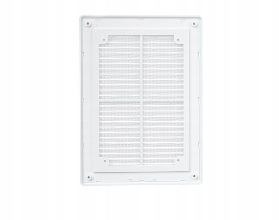 Kratka wentylacyjna D/235 W biała z siatką PCV DOSPEL - obrazek 3