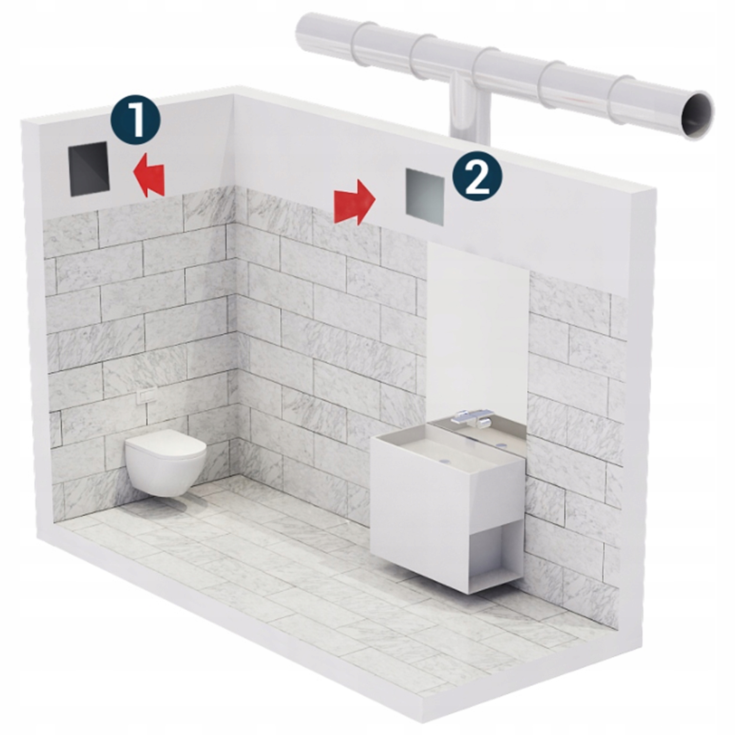 WENTYLATOR DOMOWY VERONI GLASS Ø100 WCH - Akryl - obrazek 2