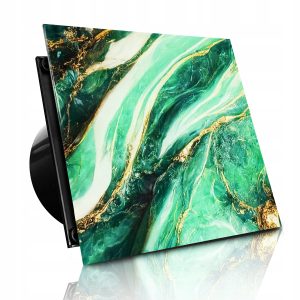 WENTYLATOR DOMOWY VERONI GLASS Ø100 S - Green Marble