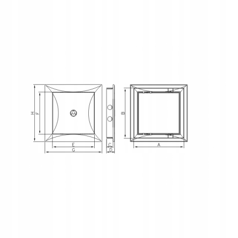 Drzwiczki rewizyjne 200 x200 plastikowe białe PCV Dospel - obrazek 12
