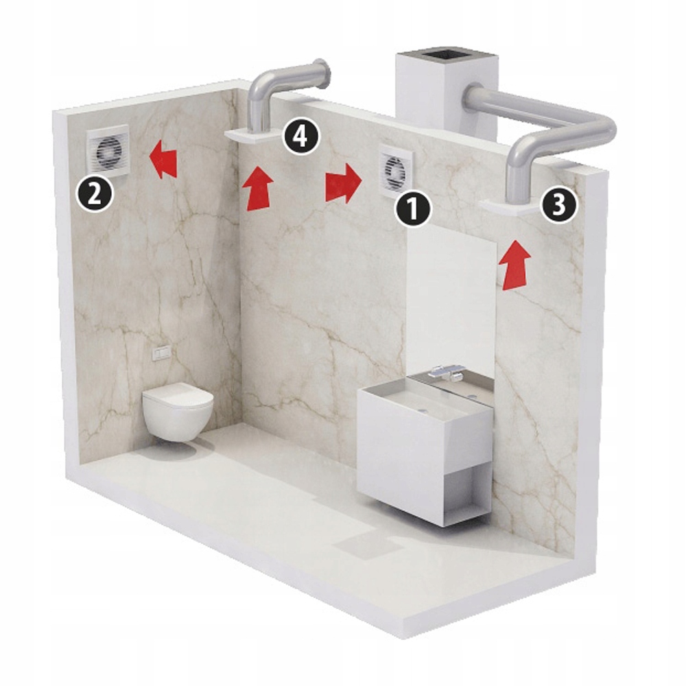 Wentylator łazienkowy Polo 6 Ø150 WCH z automatyczną żaluzją - obrazek 5