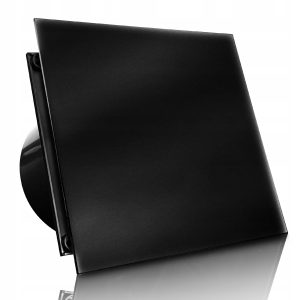 WENTYLATOR DOMOWY VERONI GLASS Ø100 S - czarny mat