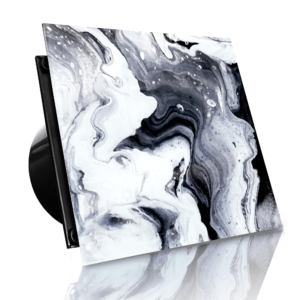 WENTYLATOR DOMOWY VERONI GLASS Ø100 – Black & White Stone