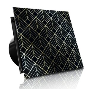 WENTYLATOR DOMOWY VERONI GLASS Ø100 – Gold Diamonds