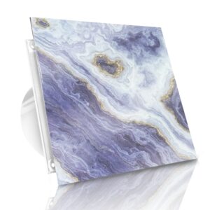 WENTYLATOR DOMOWY VERONI GLASS Ø100 – Grey Gold Marble