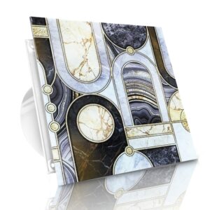 WENTYLATOR DOMOWY VERONI GLASS Ø100 – Mosaic Marble