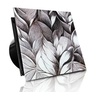 WENTYLATOR DOMOWY VERONI GLASS Ø100 - Silver Leafs